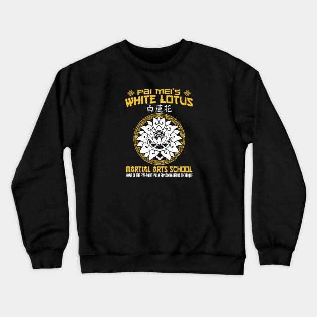 White Lotus Martial Arts School Crewneck Sweatshirt by buby87